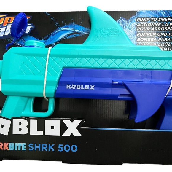 NERF Gun Super Soaker Roblox SharkBite SHRK 500 Summer Game Toy NEW - Picture 5 of 6